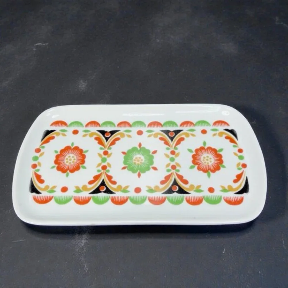 Gardner Verbilki Dmitrov Russian Porcelain Oval Trinket Tray Dish Ceramic Signed